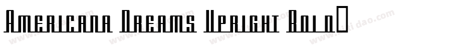 Americana Dreams Upright Bold字体转换